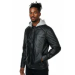 Jacket Leather With Capicho